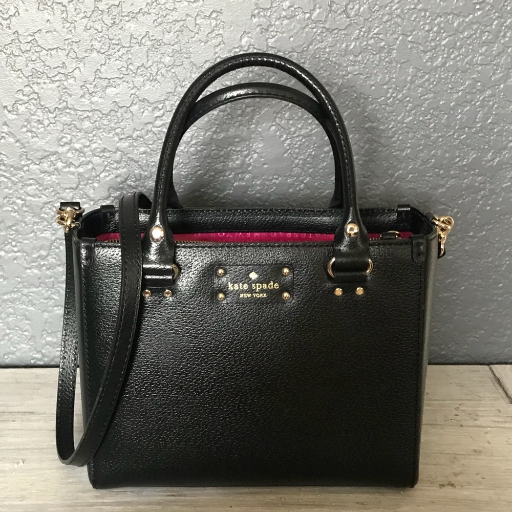 Kate Spade Wellesley Quinn Black with Pink Lining